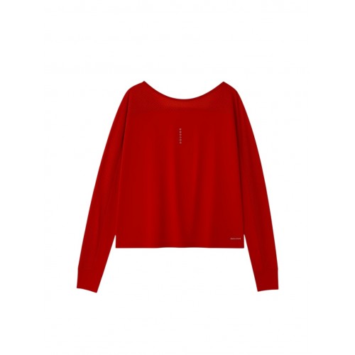 Nike Dri-FIT Γυναικεία Μακρυμάνικη Running Μπλούζα Κόκκινη